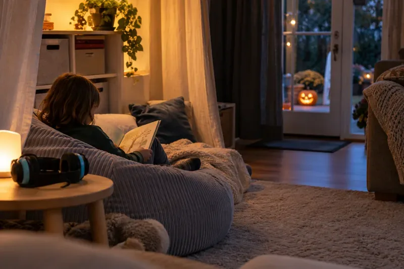 Autistisches Kind und Halloween-Klingeln: einen ruhigen Rückzugsort planen